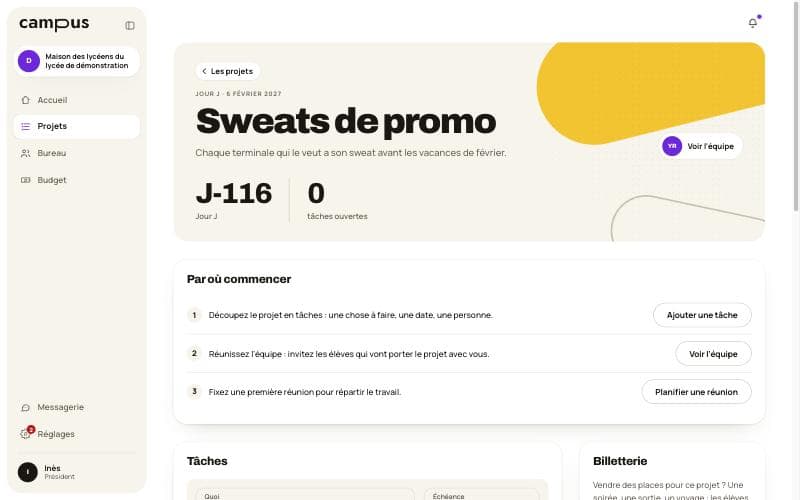 Suivi de projet sur Good is Campus